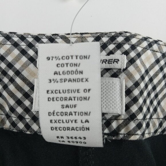 IZOD Golf Classics Belted Skort Women's Size 10 Black Tan White Plaid Pockets - Picture 7 of 8